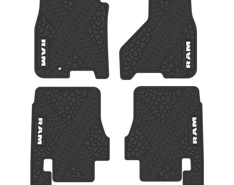 FlexTread 10-11 RAM 2500/3500 Mega Cab Floor Mats (4pc) w/ RAM Text Logo NGTT36016