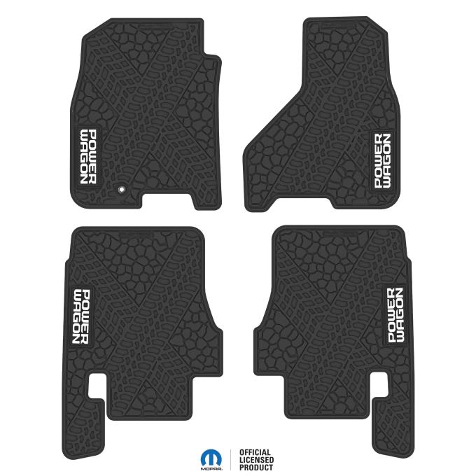 FlexTread 10-11 RAM 2500/3500 Mega Cab Floor Mats (4pc) w/ Power Wagon Logo NGTT36055