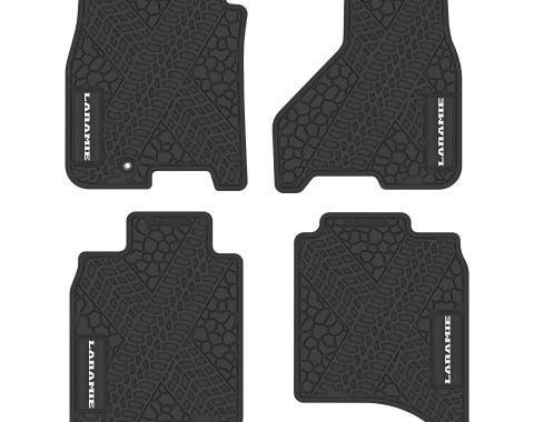 FlexTread 09-11 RAM 1500 Crew Cab & 10-11 RAM 2500/3500 Crew Cab Floor Mats (4pc) w/ Laramie Logo NGTT10056