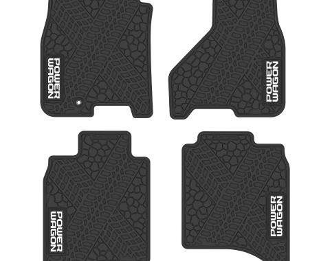 FlexTread 09-11 RAM 1500 Crew Cab & 10-11 RAM 2500/3500 Crew Cab Floor Mats (4pc) w/ Power Wagon Logo NGTT10055