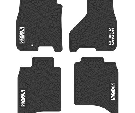 FlexTread 09-11 RAM 1500 Crew Cab & 10-11 RAM 2500/3500 Crew Cab Floor Mats (4pc) w/ Power Wagon Logo NGTT10055