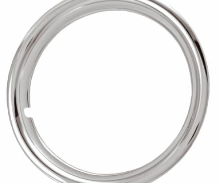 Rally Wheel Trim Ring Set, 15" Wheel, 1 3/4" Deep, Chrome Plated Plastic