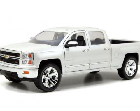 Chevrolet Silverado 2014, 1/24 White Die Cast Model Car