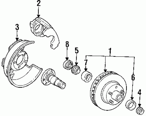 Ford Disc Brake Rotor Backing Plate Front Splash Shield, Right, 1994-1996