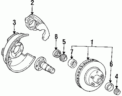 Ford Disc Brake Rotor Backing Plate Front Splash Shield, Left, 1994-1996