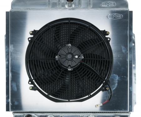 Cold Case Radiators 53-56 Ford F100 Aluminum Performance Radiator And 16 Inch Fan Kit FOT576AK