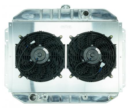 Cold Case Radiators 61-64 Ford F-100 Aluminum Performance Radiator and Dual 12 Inch Fan Kit FOT577AK