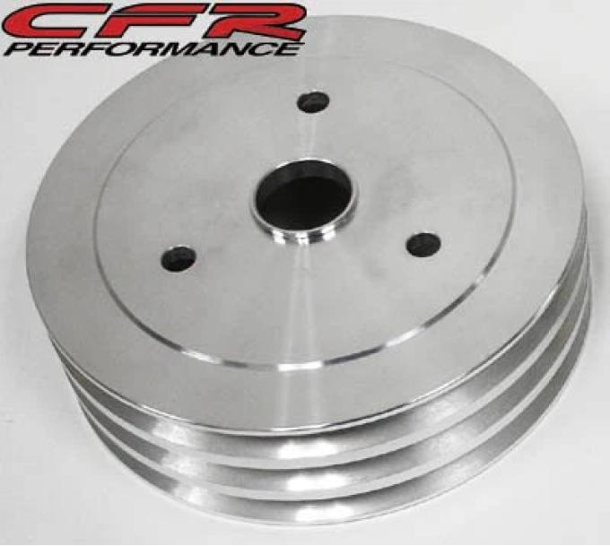CFR Performance Chevy Small Block Aluminum Crank Pulley - 3 Groove (Short) - Machined HZ-8858-M
