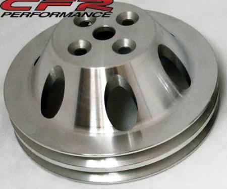 CFR Performance 1965-2000 Chevrolet Big Block Machined Aluminum Water Pump Pulley - 2 Groove (Short) HZ-8842-M