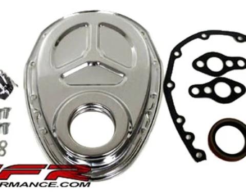 CFR Performance Steel Chevy 1955-1995 SB 283-400 Timing Chain Cover Set (Roller Cam) HZ-4934-1-KIT