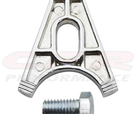 CFR Performance 1955-2027 Chevrolet Steel Chevy V8 OEM Style Distributor Hold Down Clamp W/ Bolt - Chrome HZ-1094-C