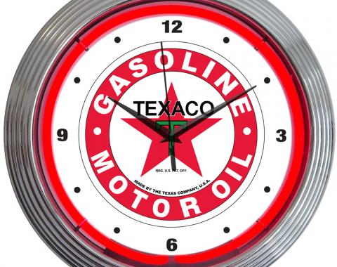 Neonetics Neon Clocks, Texaco Gasoline Neon Clock