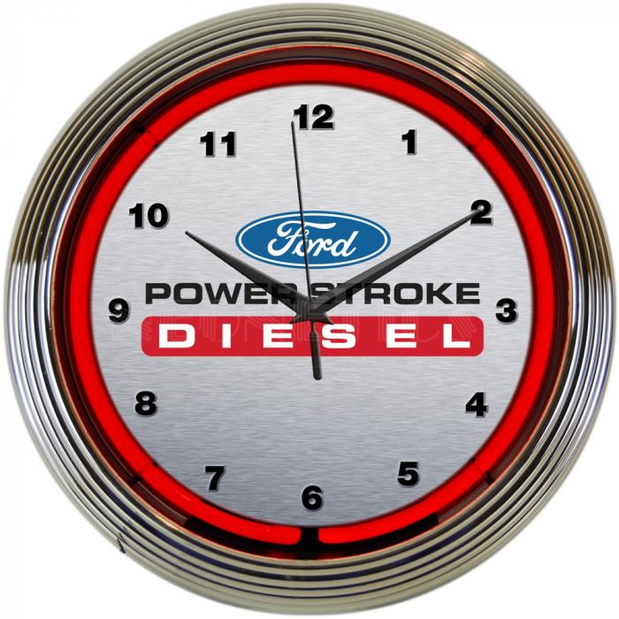 Neon Clocks, Ford Power Stroke Diesel Neon Clock Classic Truck
