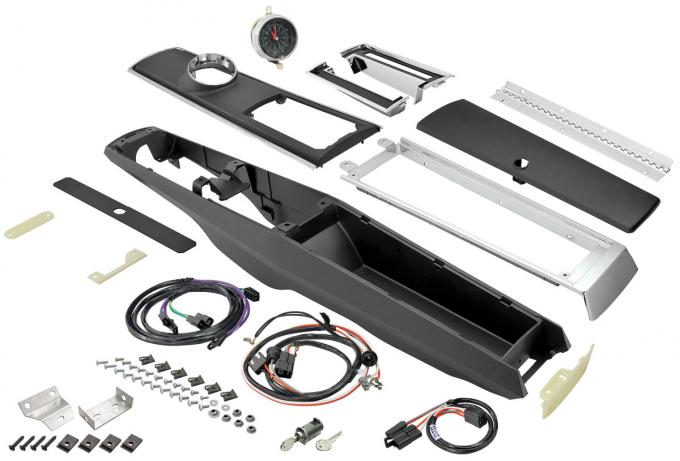 RestoParts Console, Kit, 1966 Chevelle/El Camino, Auto, With Wiring & Clock CKW66AT