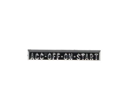 AMD Ignition Control Indicator Plate, 69-72 Chevy GMC CK Truck Blazer Jimmy Suburban X462-4069