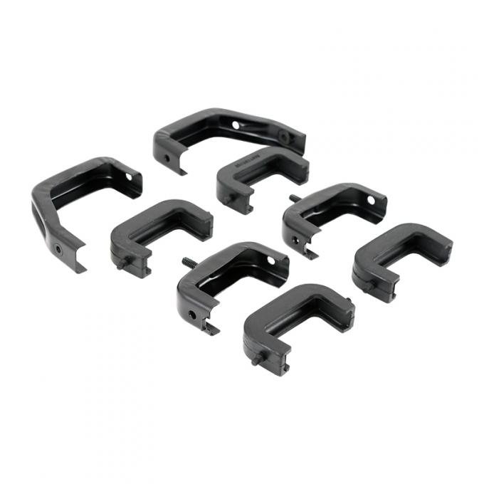 Dennis Carpenter Radiator Mounting Brackets - 3 Row - Black - 1966-77 Ford Bronco C6TZ-8A193-3B