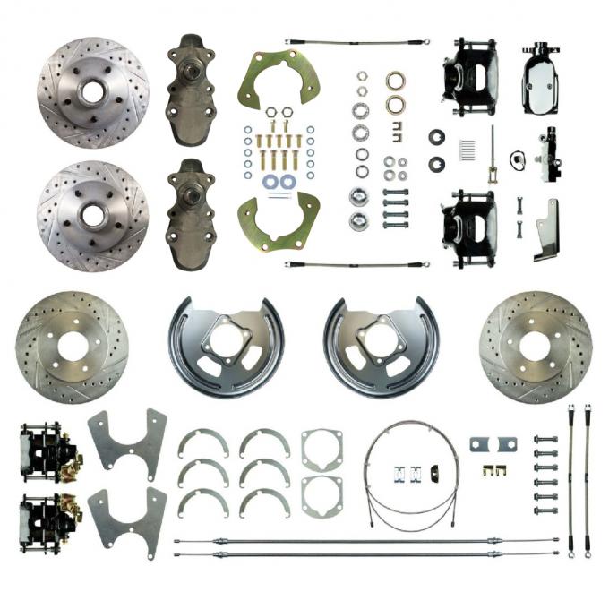 Right Stuff 1955-57 Chevrolet Bel Air, 2" Drop, 4-Wheel Manual Disc Brake Conversion FSC554SDDSX