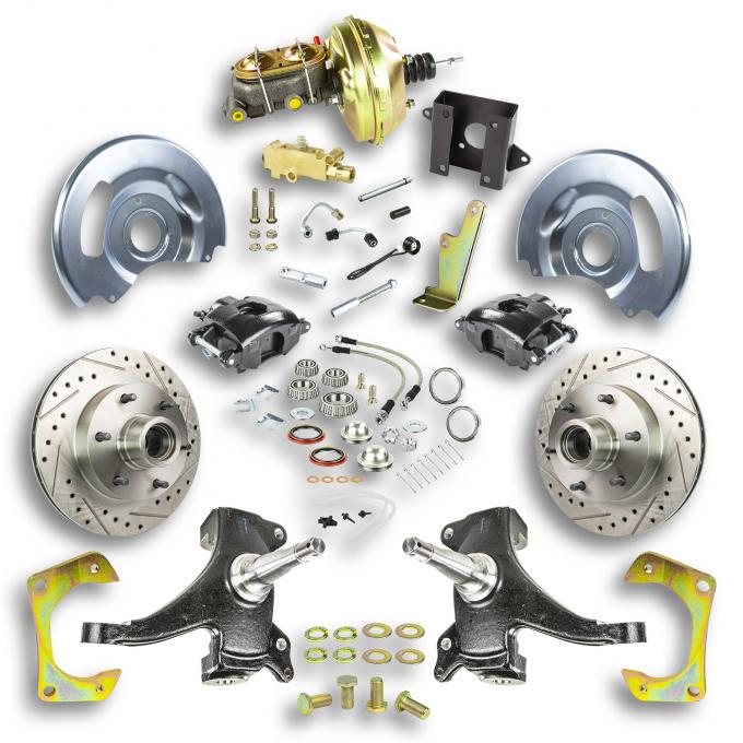 Right Stuff 1960-62 Chevy/GMC Truck/Sub 2" Drop, Power Front Disc Brake Black Calipers 6 lug TDC6016DB