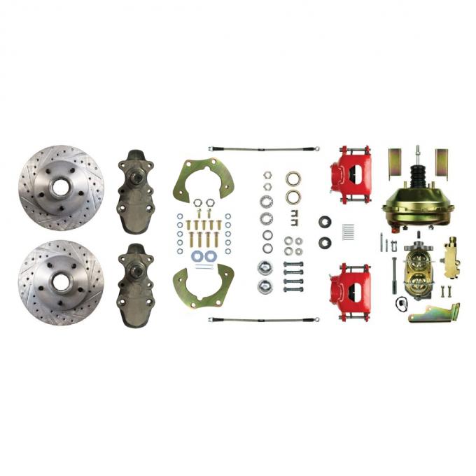 Right Stuff 1955-57 Chevrolet Bel Air, 9" Booster 2" Drop Power Front Disc Brake Conversion FSC55DCDZ