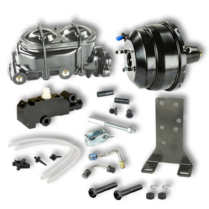 Right Stuff Black Booster & Master Cylinder Combination Kit, Bottom Mounted Valve Disc/Disc B85311872B