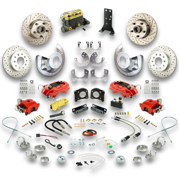 Right Stuff 67-69 Ford Mustang, 4 Wheel Std Conv Red Show'n Go, Lrg Ford 9" w/ V8+Auto Trans ZSD6748Z