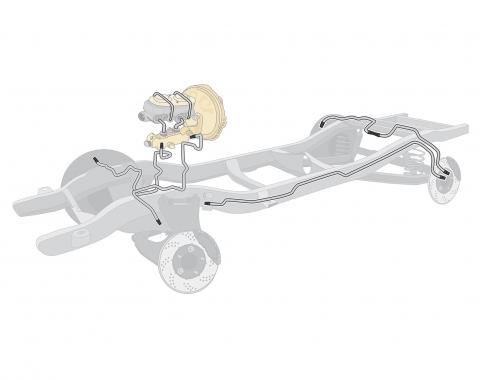 Right Stuff 1981-87 GM K10/Blazer/K15/Jimmy Pre-Bent Stainless Steel Complete Brake Line Kit TBS8187S