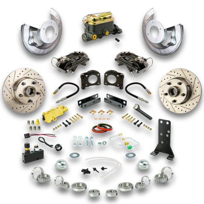 Right Stuff 64-66 Ford Mustang Front Manual Disc Conv. Kit Blk Show'n Go Requires V8 Spindle ZSD6405S