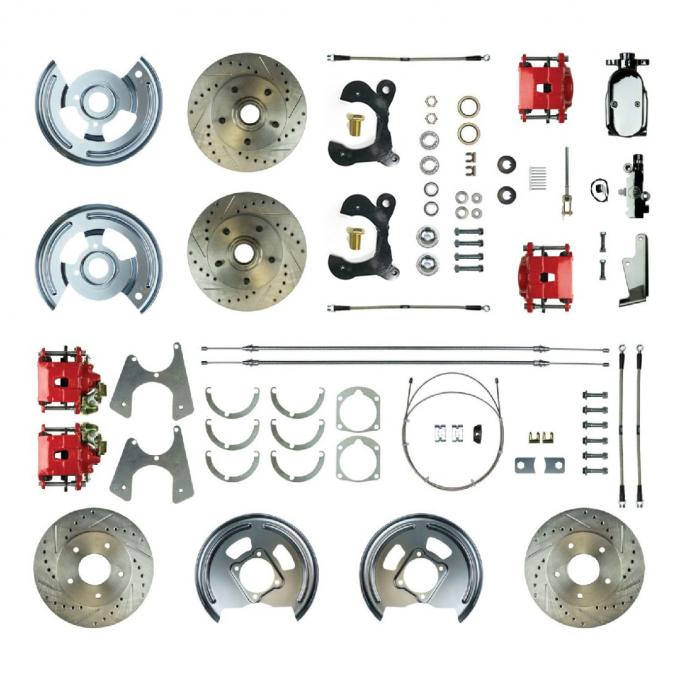 Right Stuff 1955-57 Chevrolet Bel Air, "Show And Go" 4-Wheel Manual Disc Brake Conversion FSC554SDCZX