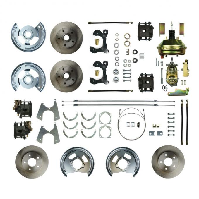 Right Stuff 1955-57 Chevrolet Bel Air/Nomad, Power 9" Booster 4-Wheel Disc Brake Conversion FSC554DCC