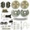 Right Stuff 64-66 Ford Mustang Front Manual Disc Conv. Kit Blk Show'n Go Requires V8 Spindle ZSD6405S