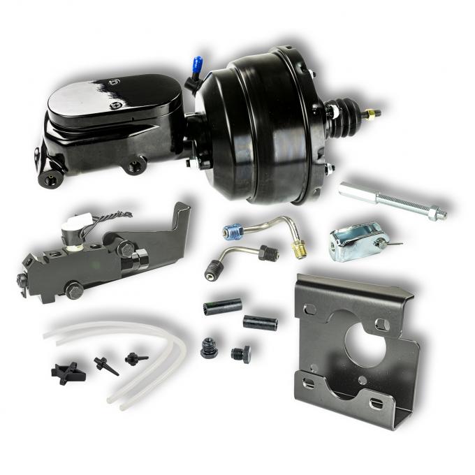 Right Stuff 67-72 Chevrolet, GMC Black Brake Booster and Master, Low Rise Bracket Disc/Drum B86815171