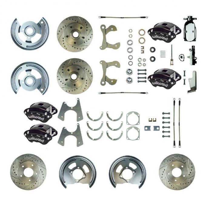 Right Stuff 1955-64 Chevrolet Bel Air/Impala, 4-Wheel Manual Disc Brake Conversion Kit FSC564SDCSX