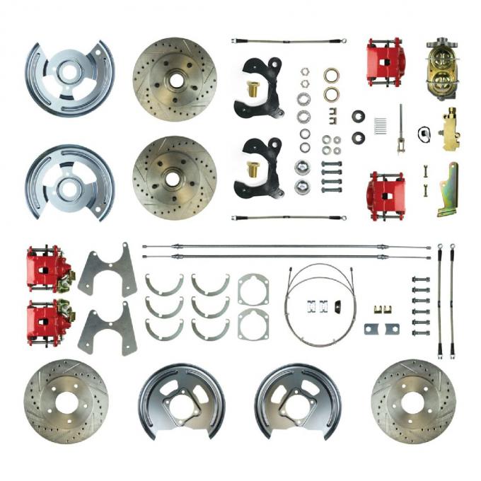 Right Stuff 1955-57 Chevrolet Bel Air, "Show And Go" 4-Wheel Manual Disc Brake Conversion FSC554SDCZ