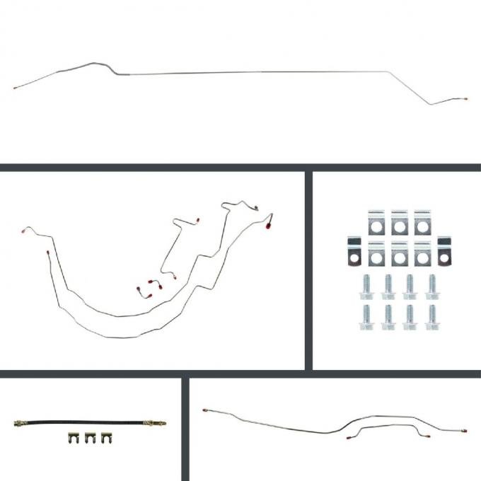 Right Stuff 1955-57 Chevrolet Bel Air/Nomad, Front Manual Disc Conversion Brake Line Kit BOM55H2