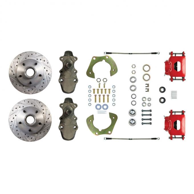 Right Stuff 1955-57 Bel Air/Nomad, 2" Drop, "At The Wheel" Front Disc Brake Conversion FSC55WKDZ