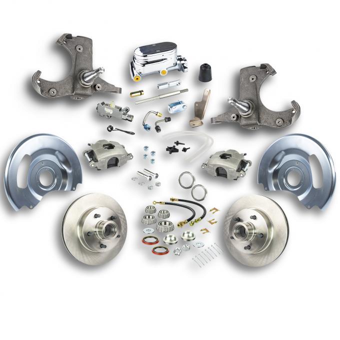Right Stuff 1960-62 Chevrolet/GMC Truck & Suburban, Manual Front Disc Brake Kit Chrome Upper TSD6015X