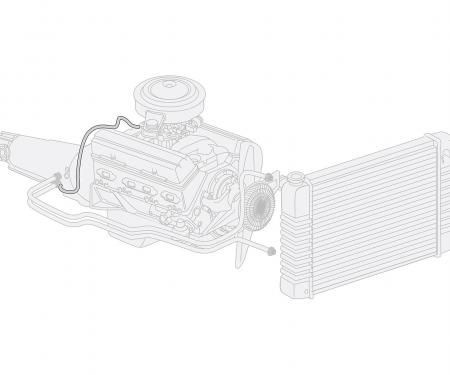 Right Stuff 1973-79 Ford Bronco/F100/F150 w/C6 Trans, Pre-Bent OE Steel Trans Modulator Line TTV7369