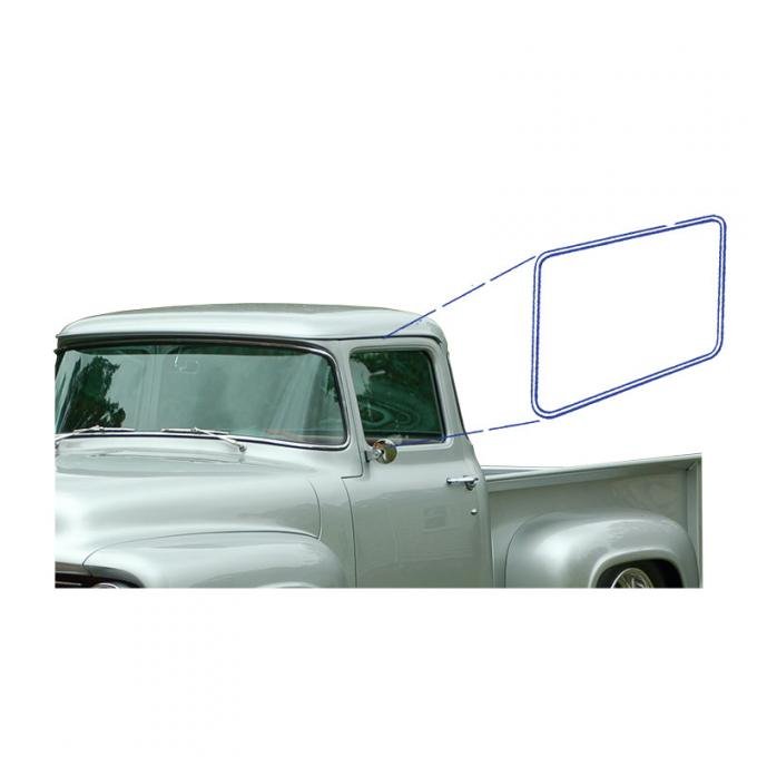 Dennis Carpenter Door Window Side Trim -  Stainless - 1956 Ford Truck B6C-8120910-PR