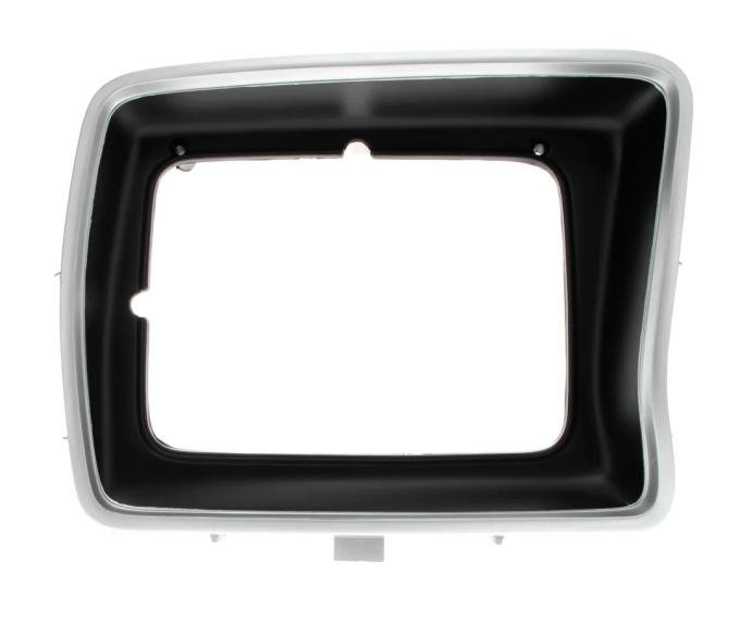 AMD Headlight Bezel, Silver/Black, Square, RH, 78-79 F100 F150 F250 Bronco X145-4578-1R