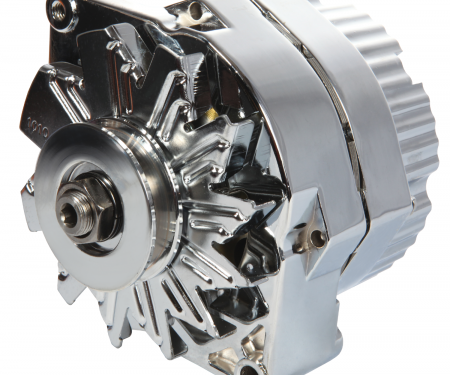 Proform Alternator, 100 AMP, GM 1 Wire Style, Machined Pulley, Chrome Finish, 100% New 66445.1N