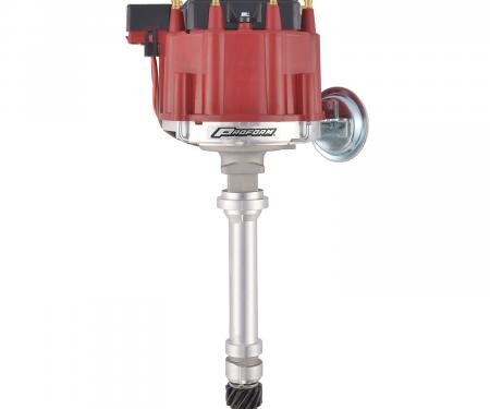 Proform HEI Distributor, Racing Type w/Vac-Adv, Red Cap, Polished, For Chevy V8 Engines 66941R