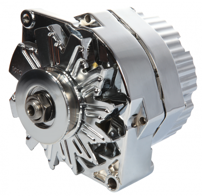 Proform Alternator, GM 73-86 with Internal Regulator, Machined Pulley, Chrome, 100% New 66445N