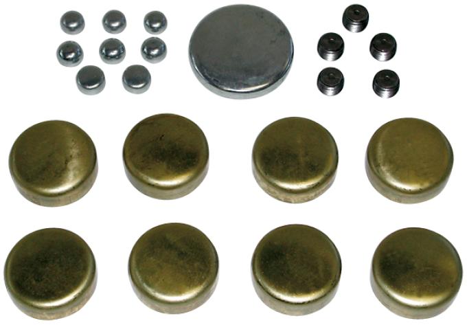 Proform Brass Freeze Plug Kit, For Small Block Chevy 400 Engines, All Sizes Included 66551
