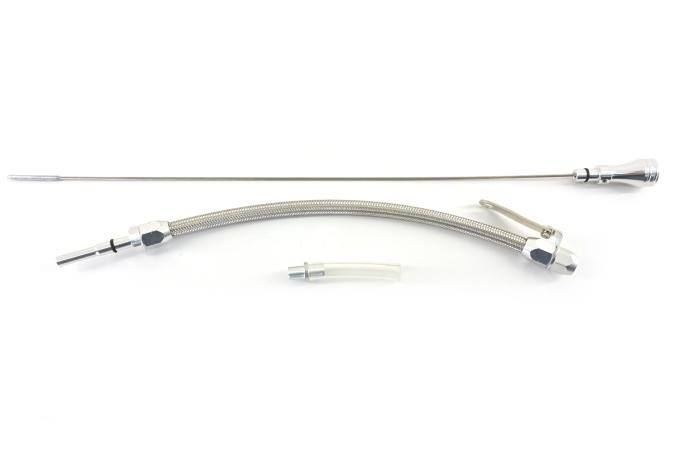 CFR Performance 1958-2026 Mopar Stainless Braided Chrysler HEMI 5.7L, 6.1L, 6.4L Center Sump Pan Flexible Dipstick CFR-1993