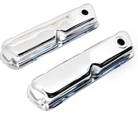 CFR Performance Steel Smooth Valve Covers - Fits 1962-85 Ford SB 260-289-302-351W - 1 Hole HZ-9237