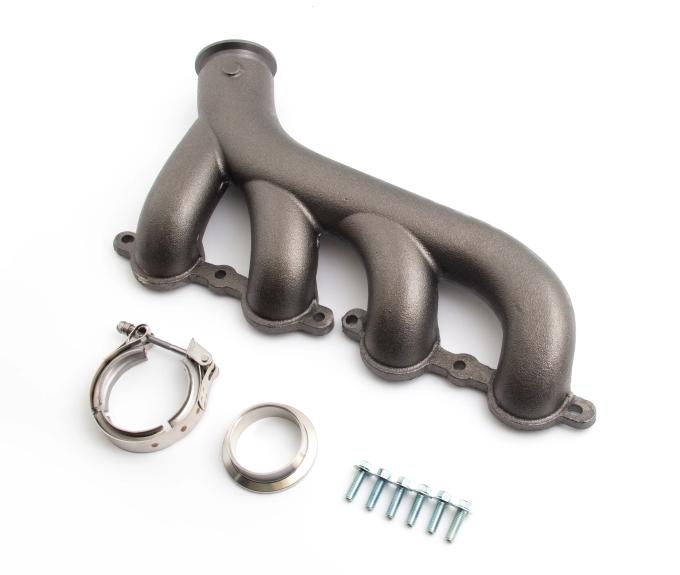 CFR Performance Cast Iron Exhaust Manifold - Driver Side - V-Band Clamp - 2002-2012 Chevy LS HZ-9981