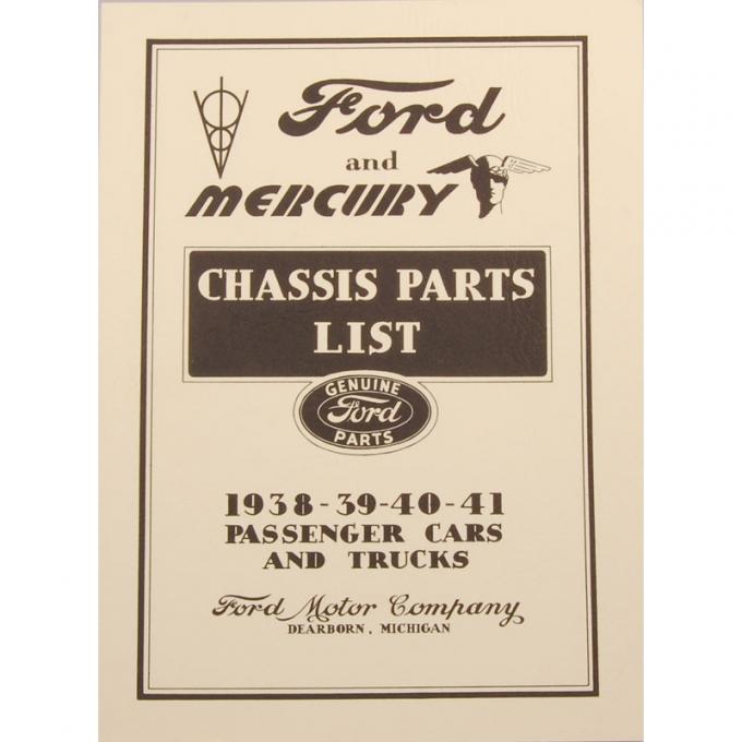 Dennis Carpenter Book - "Chassis Parts List" - 1938-41 Ford Truck, 1938-41 Ford Car CA-3817