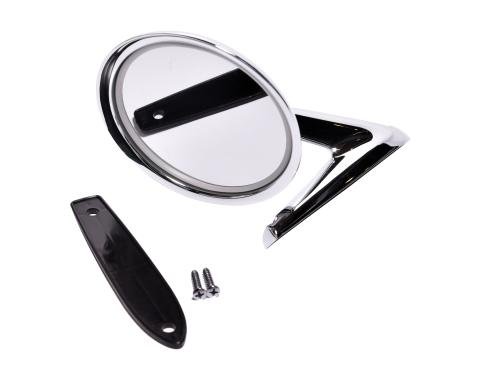 Redline Restomotive® 1964-1966 Ford Mustang Round Head Left or Right Outside Door Mirror
