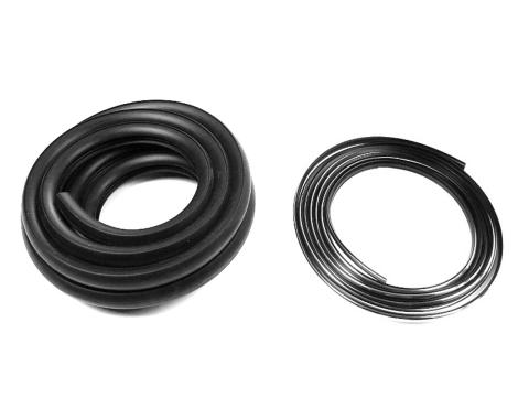 Metro Moulded Parts Rear Window Seal, 55-66 GM Full Size Truck w/ Chrome Lockstrip VWS 7313-W