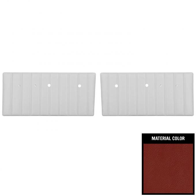 PUI Interiors 1967-1968 Chevrolet Truck Pre Assembled Red Front Door Panels 67TD30P